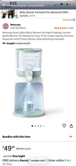 Momcozy Instant Baby Bottle Warmer,
