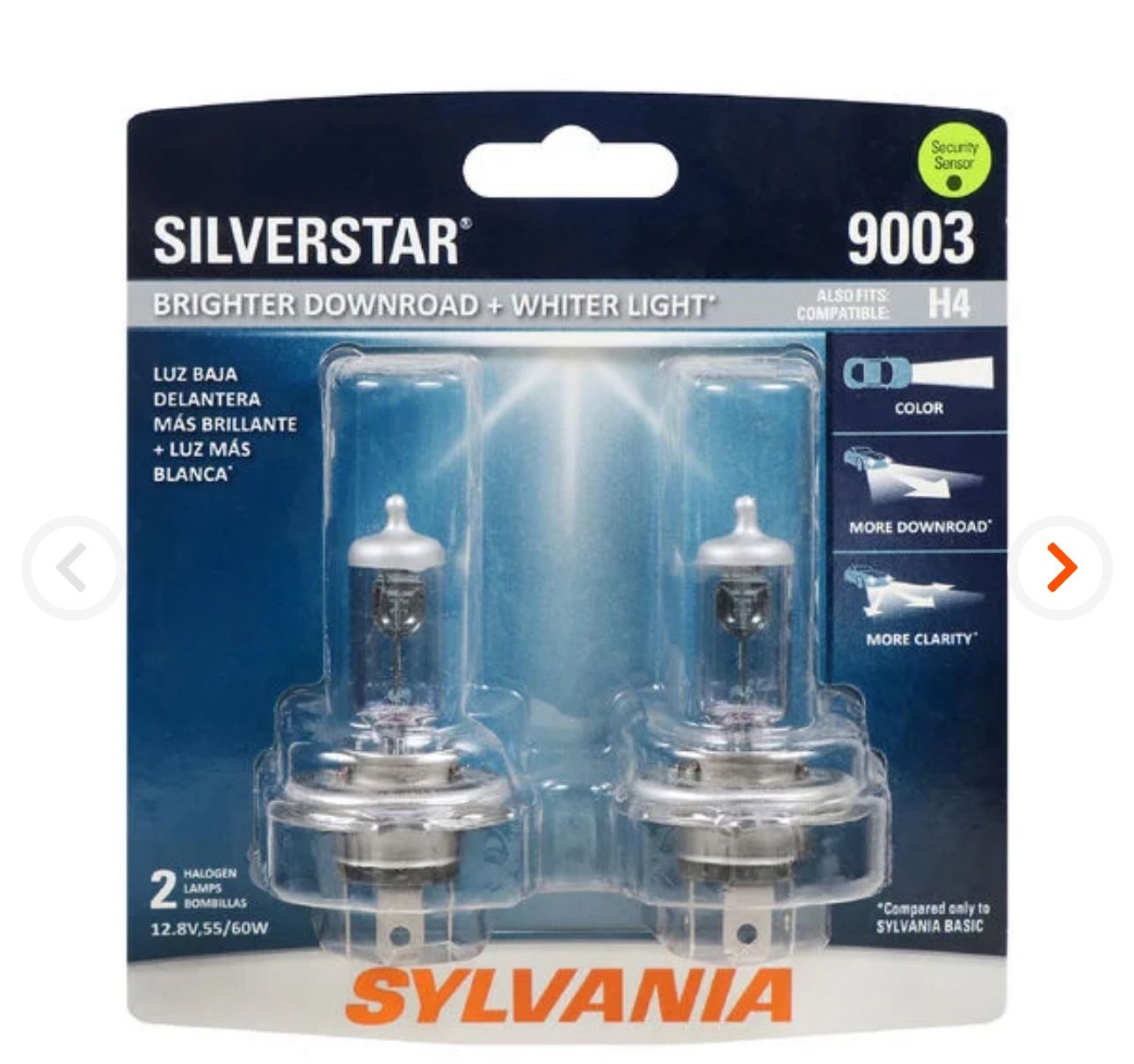 9003 SILVERSTAR HALOGEN HEADLIGHT BULB