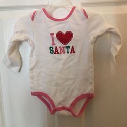 I Heart Santa Onesie Size 18 Months