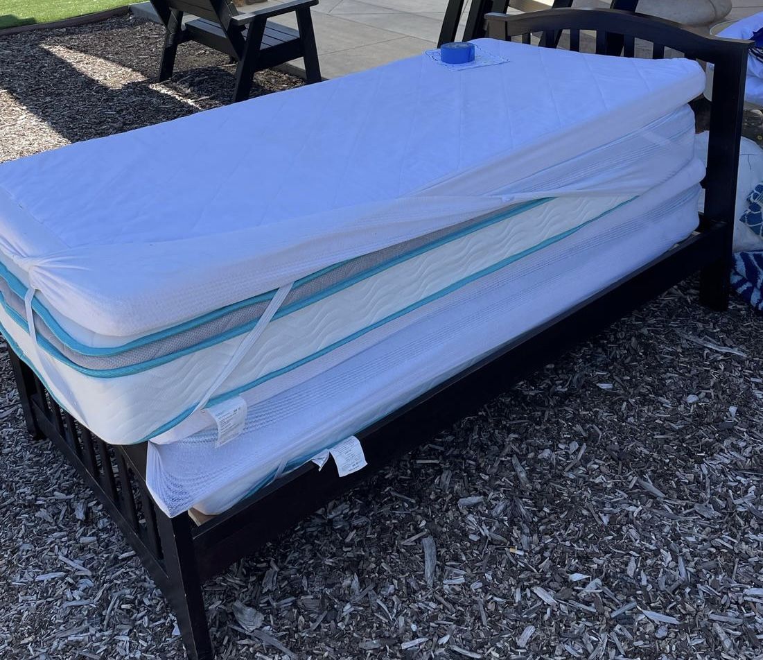 Twin Mattress and Bed Frame 