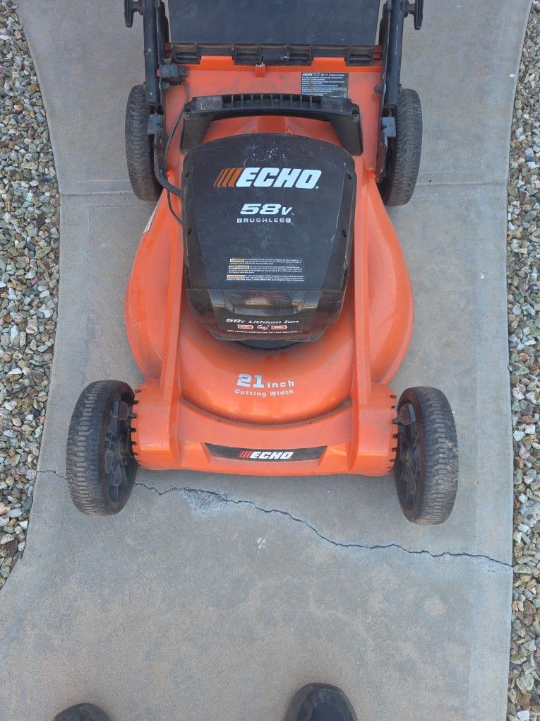 echo 58v lawnmower 21" cut lithium ion lawn mower