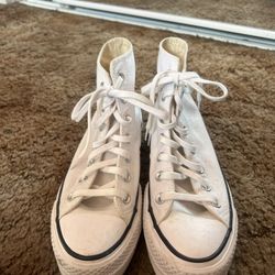 white converses platform