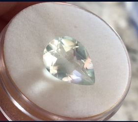 Large 4ct. Light Blue Synthetic Quartz App 14 X 10mm Drop Loose Gemstone Gem