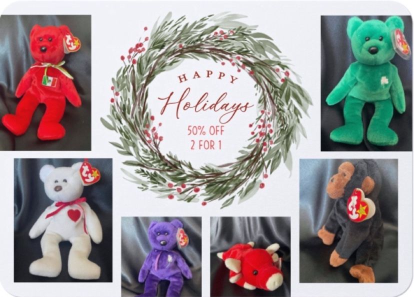 50% OFF ALL BEANIE BABIES