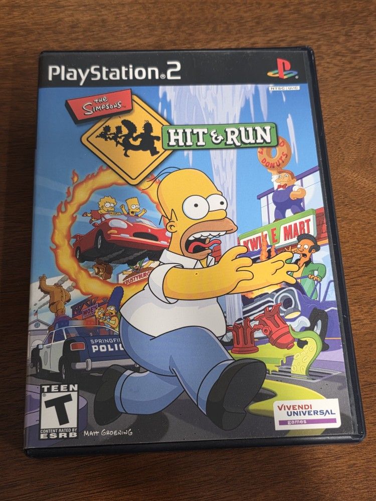 PlayStation 2 PS2 Simpons Hit And Run CIB w/ Manual