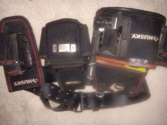 Selling a husky tool belt. In good condition.  Comes with a orange vest.  Selling for $12