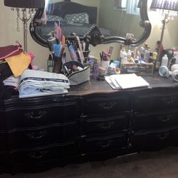Black Beautiful French Vintage Dresser