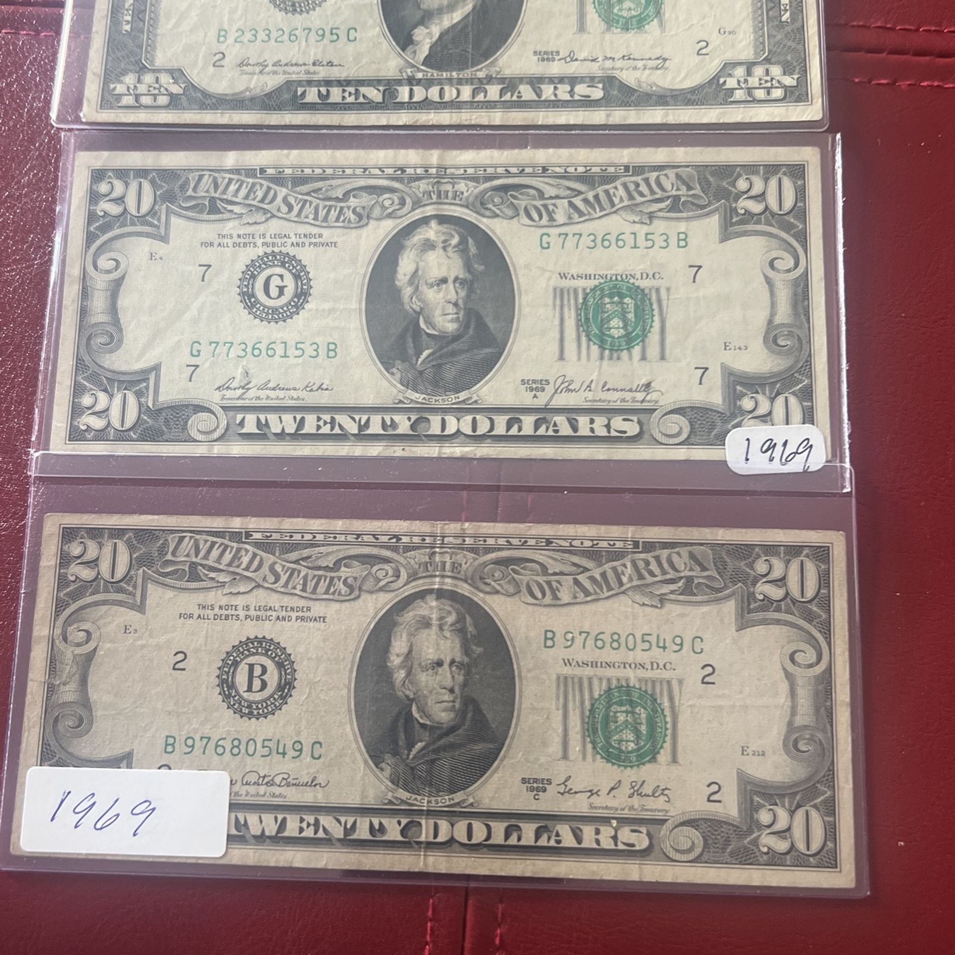 Series 1969 20 Dollar Bill - bny26gf