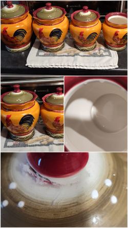 Rooster Design Canister Set