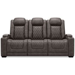 HyllMont PWR REC Sofa with ADJ Headrest HyllMont PWR REC Loveseat/CON/ADJ HDRST