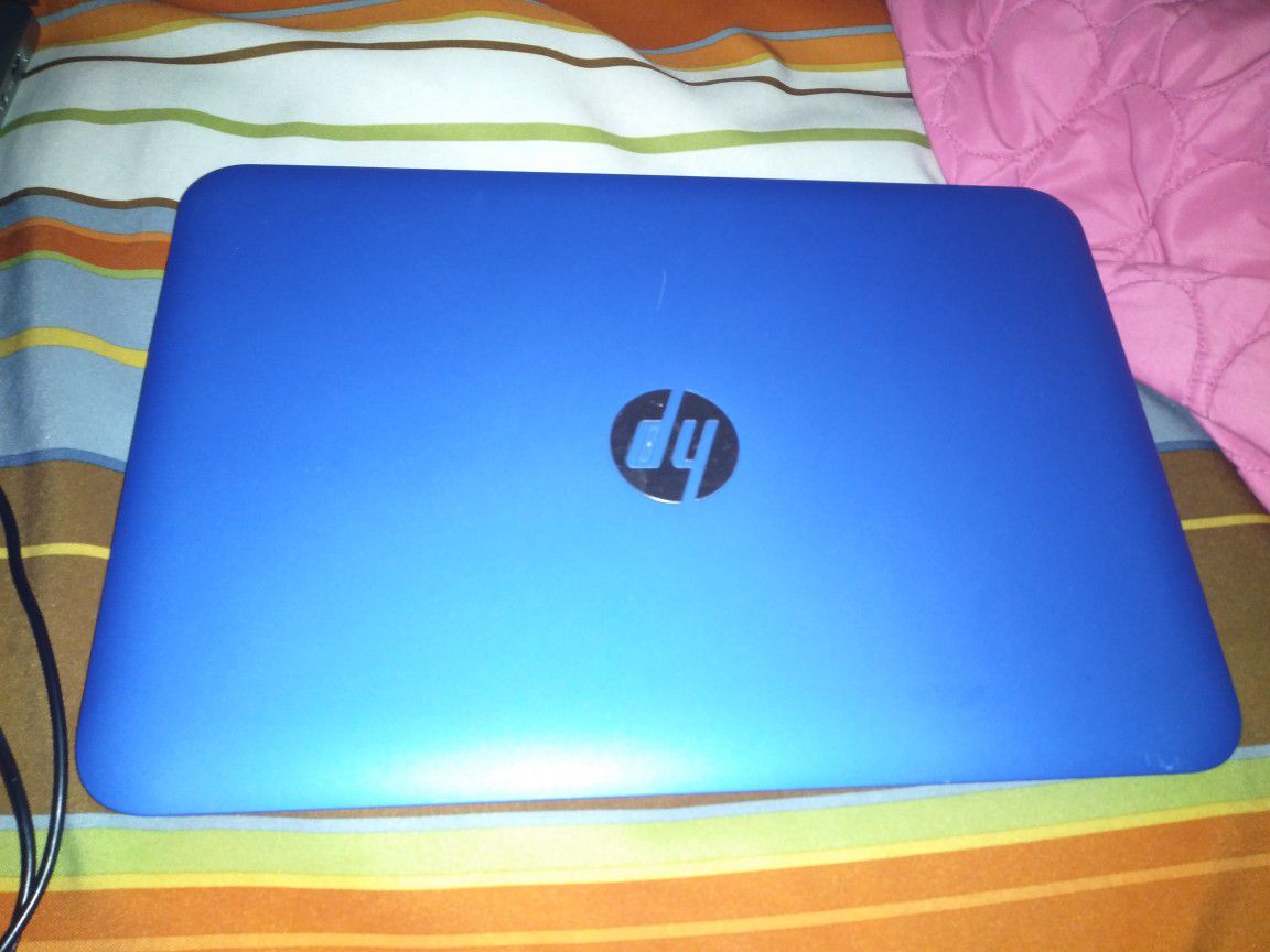 Blue laptop hp
