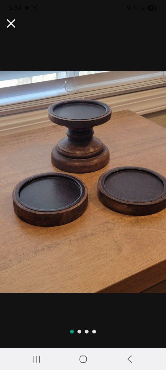 Candle Holders Wood