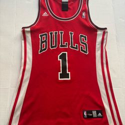 Women's Chicago Bulls Derrick Rose Jersey NBA 4 Her Adidas Red Small Retro Jersey