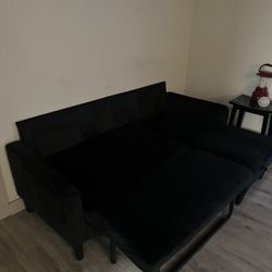 microfiber couch /futon with hidden storage 