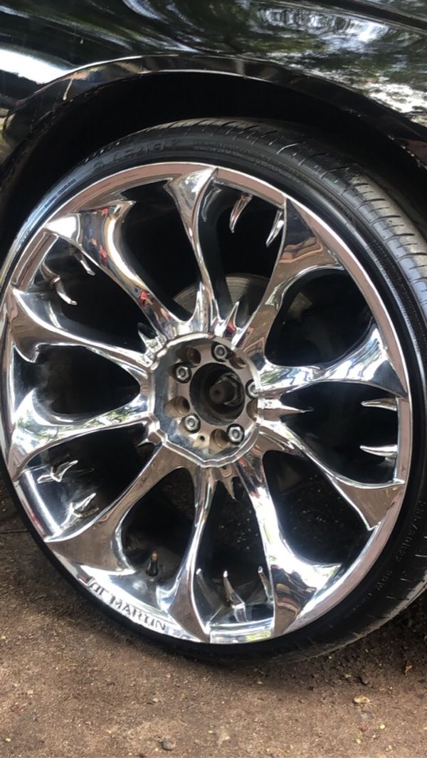 Custom 22 inch Joe Martin vampire chrome wheels & tires , universal ...