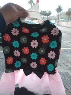 Girls Skull Floral Dress with Tutu Skirt
