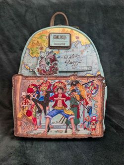 Loungefly Luffy and Crew Map Mini Backpack