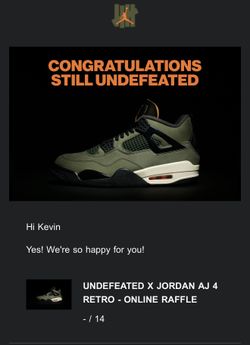 Undefeated Jordan 4 
