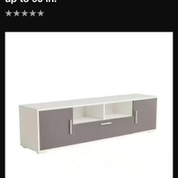 62 in. Gray Expandable TV Stand with 3-Drawer Fits TV's up to 70 in.