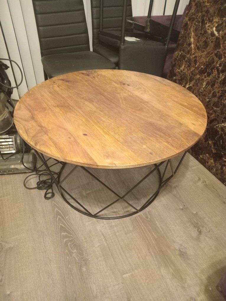 Round Wood Coffee Table