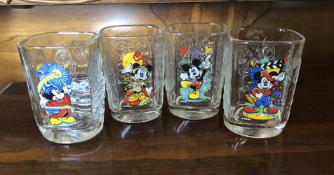 Disney 2000 collector glasses set of four Mickey Mouse