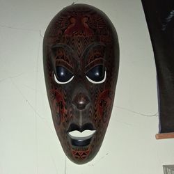 Antique Kenyan Masks and Club