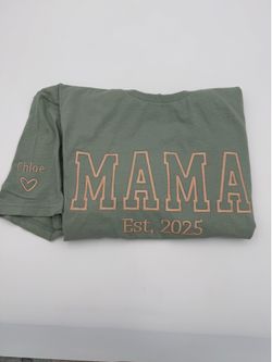 MAMA Embroidery Tee Custom New All Sizes