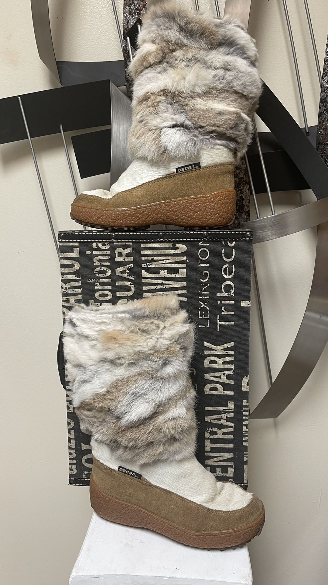 Oscar de La Renta Sport Rabbit Fur Boots Size 7 Very Nice,New Products : American Fashion Style Bags On Sale