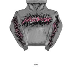 HELLSTAR GREY/PINK Hoodie 