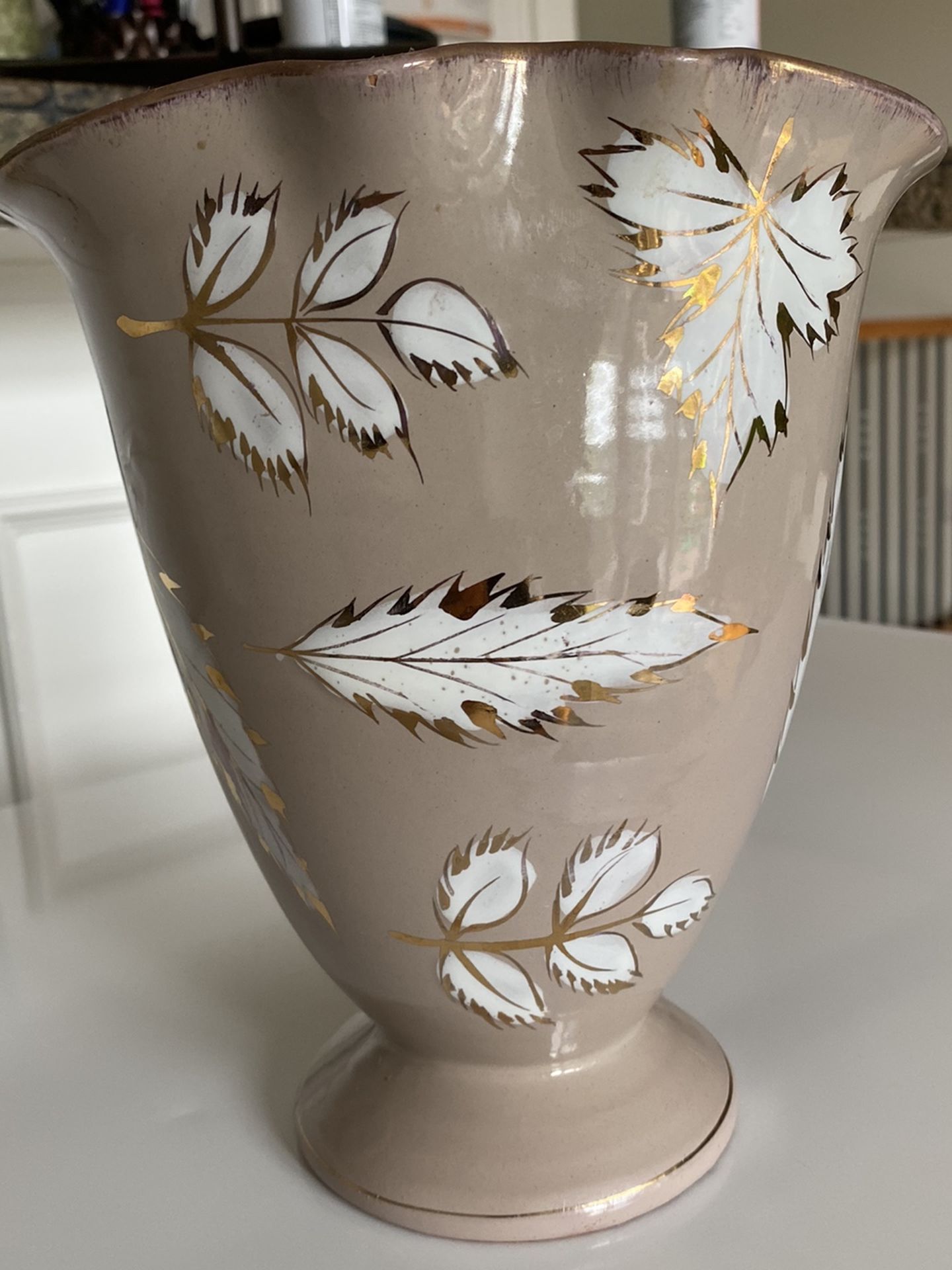 Fancy Gold elements Vase Around 9” Tall