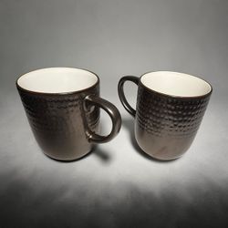 Set of 2 Threshold bronze Ceramic Coffee Mugs