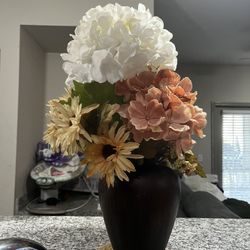 Decorative Flowers And Vase