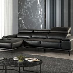 Brand New Black Modern Style Sectional Sofa 