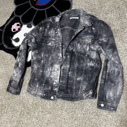 Grey Acid Washed Jean Jacket