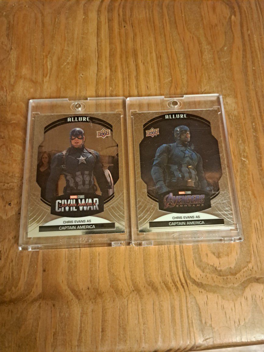 Marvel Allure Chris Evans As Captain America # 50 And 92 In Mint Condition. 