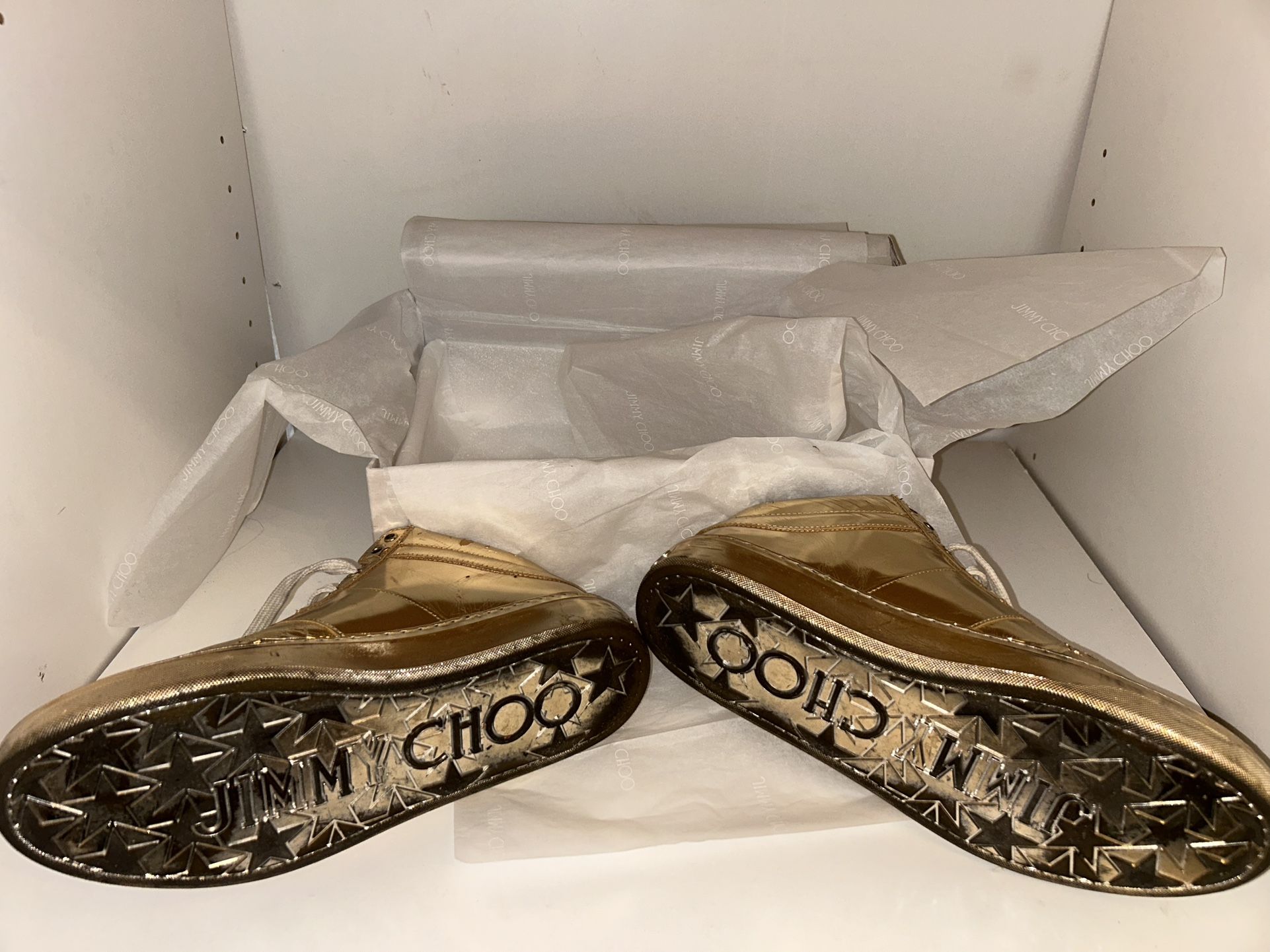 JIMMY　CHOO　 ピンキーオレンジゴールド　ローパンプス Timberland x Jimmy Choo x Swarovski Crystals Supreme Kith Limited