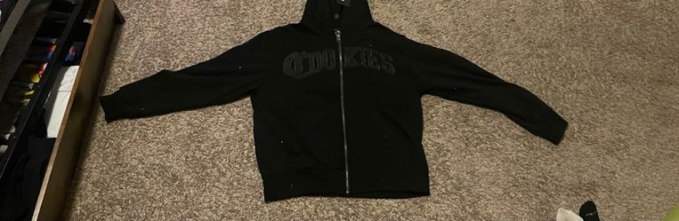 Cookies Full-Zip Black Hoodie