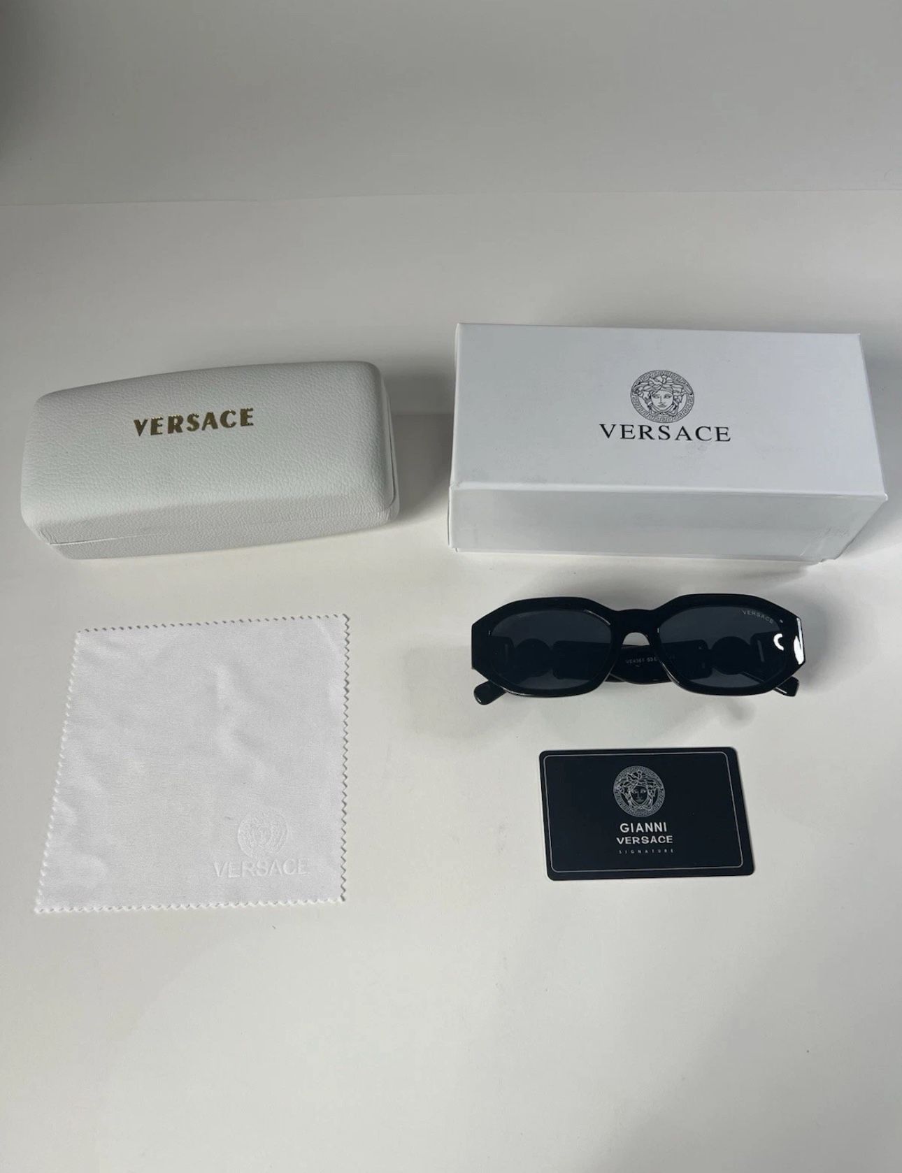 Versace Biggie Medusa Luxury Sunglasses Black & Gold