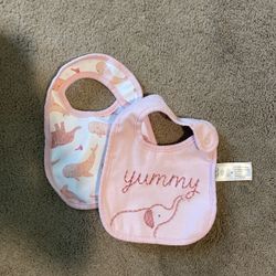Set Of 2 Carters Baby Bibs 