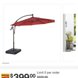 11ft Offset Outdoor Umbrella 