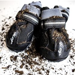 4Legs Dog Waterproof Boots for Outdoor and Running in The Park Slip-On Waterproof with Rugged Anti-Slip Light Rubber Sole