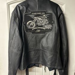 Biker Leather Jacket / Eagle Rider Patch 🦅 