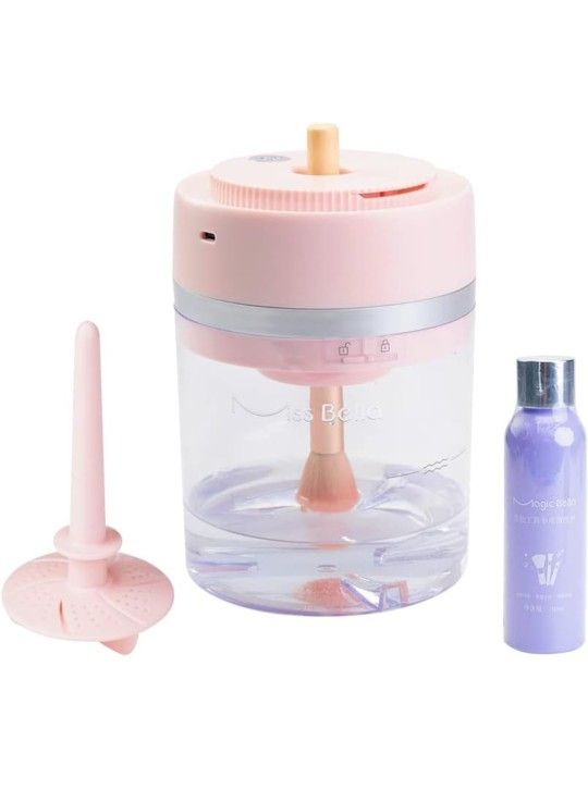 Electric Makeup Brush Cleaner Dryer Machine, USB Charging Portable Automatic Cosmetics Brushes Makeup Sponges Washing Cleaning Self-Drying Machine

