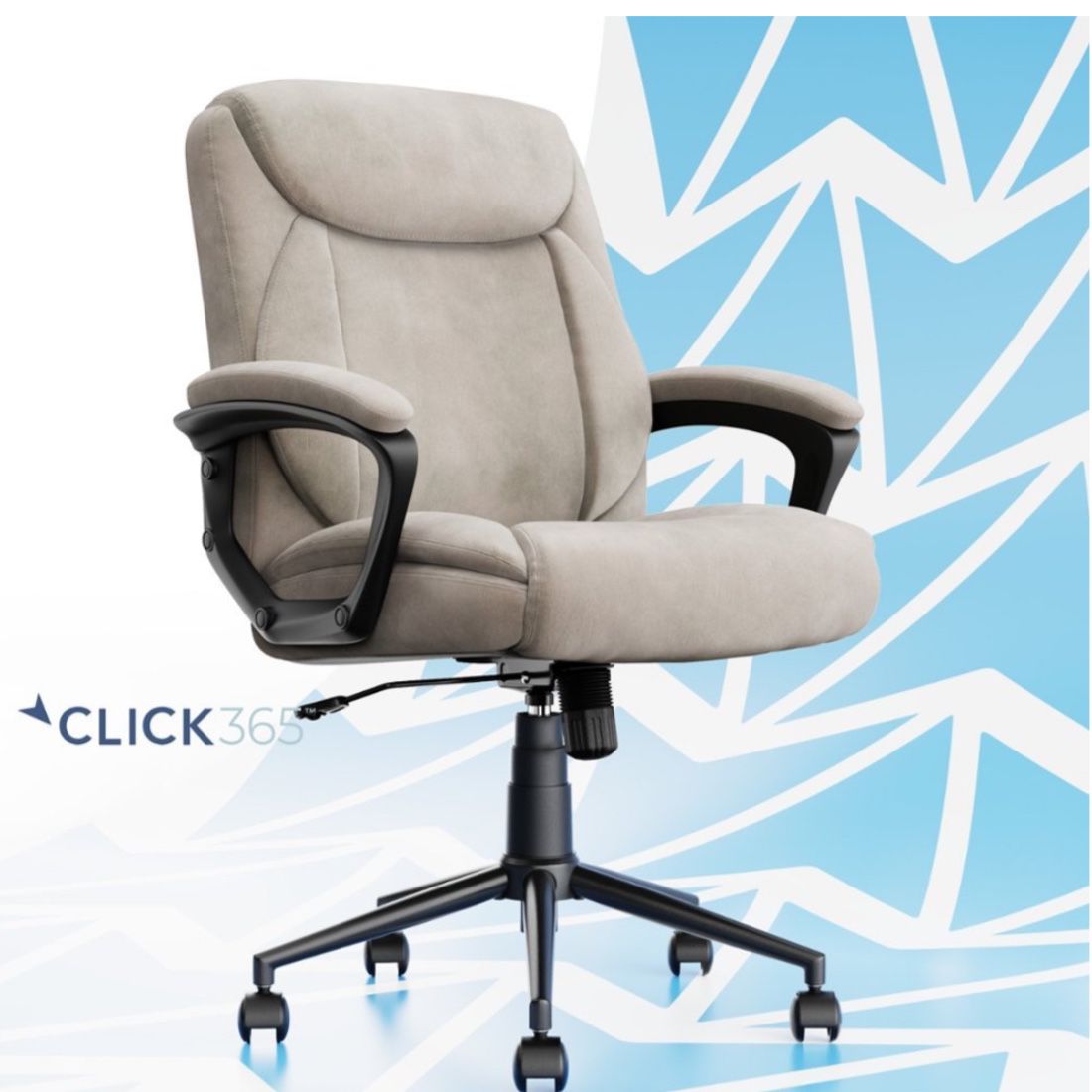  Click365 - Transform 1.0 Upholstered Desk Office Chair - Fabric - Beige #668