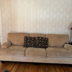 Couch Sofa Beige Mustard 100$ OBO