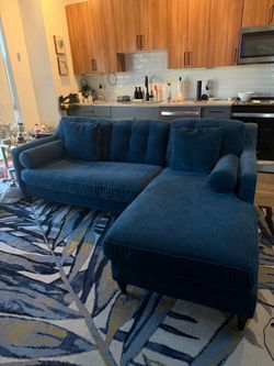 Cindy Crawford Home Blue Sectional Sofa – $650 OBO