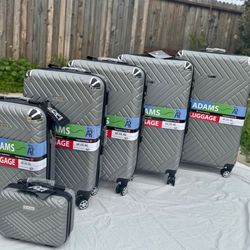 6 piece luggage set $ all for 180 or individual  1 carry one $40 One personal bag $20 30 in $80 28in $70 26in $60 24in $50 Color golden rose  Location