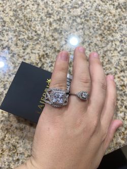 Wedding ring or promise ring sterling silver size 6 and a half