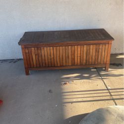 Teak Pool Storage And Seating 