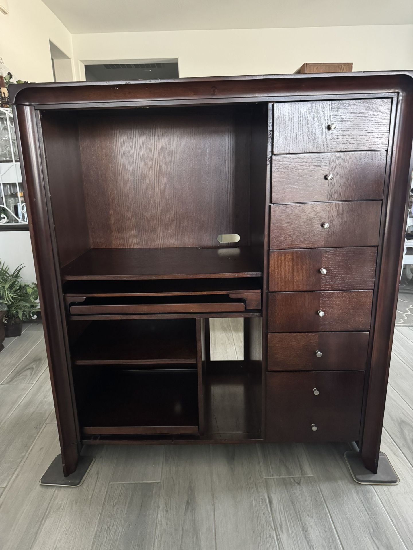FREE Computer/work Desk Armoire With Drawers And File
